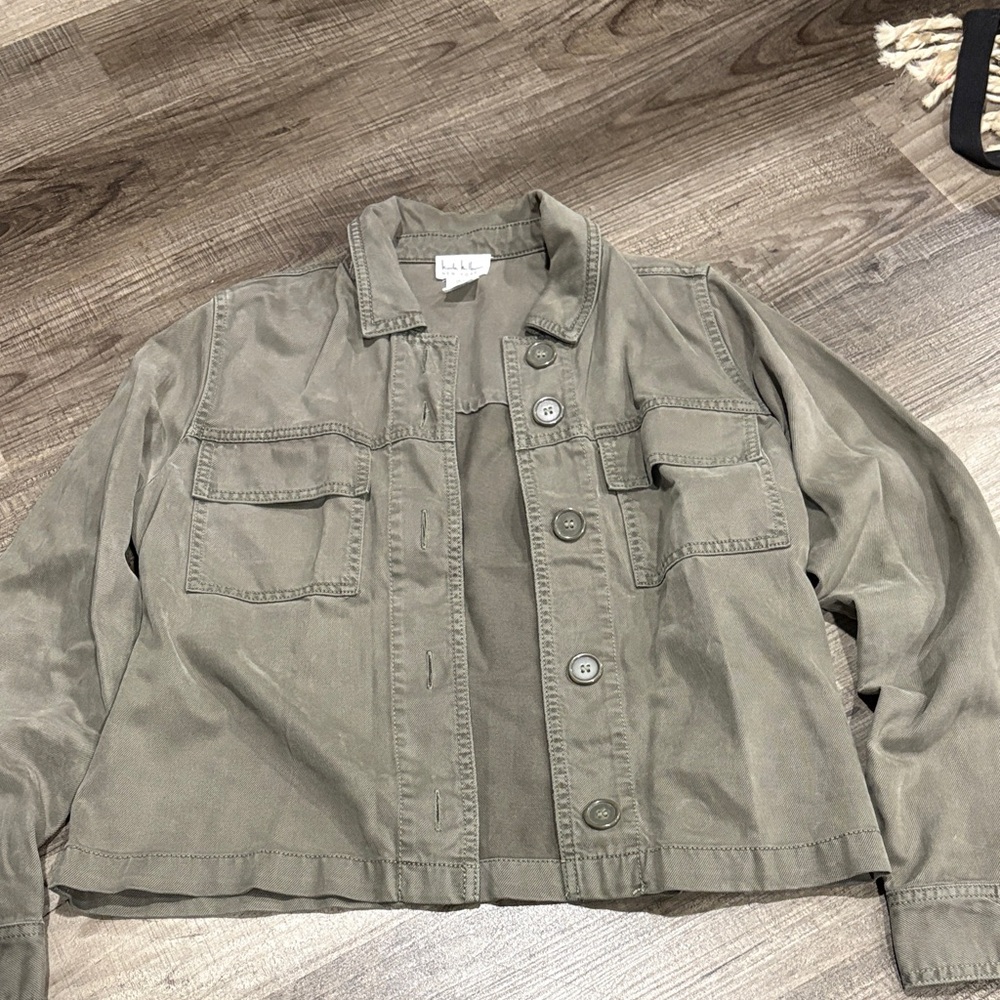 Nicole Miller Khaki Utility Jacket